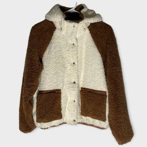 Plush x REVOLVE Stay Warm & Cozy Teddy Sherpa Jacket Size Small NWT